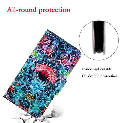 For iPhone X / XS 3D Colored Drawing Horizontal Flip PU Leather Case with Holder & Card Slots & Wallet(Mandala)-garmade.com