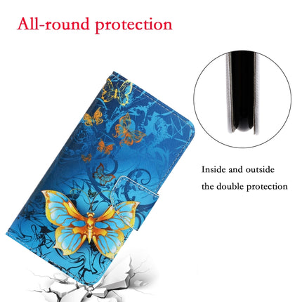 For iPhone X / XS 3D Colored Drawing Horizontal Flip PU Leather Case with Holder & Card Slots & Wallet(Jade Butterfly)-garmade.com