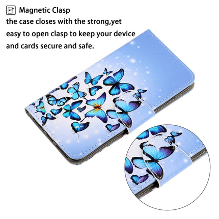 For iPhone X / XS 3D Colored Drawing Horizontal Flip PU Leather Case with Holder & Card Slots & Wallet(Multiple Butterflies)-garmade.com