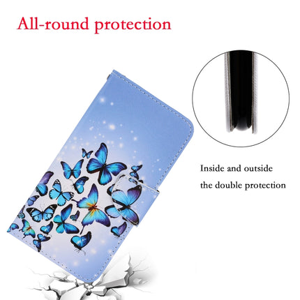 For iPhone X / XS 3D Colored Drawing Horizontal Flip PU Leather Case with Holder & Card Slots & Wallet(Multiple Butterflies)-garmade.com