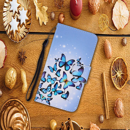 For iPhone X / XS 3D Colored Drawing Horizontal Flip PU Leather Case with Holder & Card Slots & Wallet(Multiple Butterflies)-garmade.com