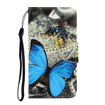 For iPhone X / XS 3D Colored Drawing Horizontal Flip PU Leather Case with Holder & Card Slots & Wallet(A Butterfly)-garmade.com