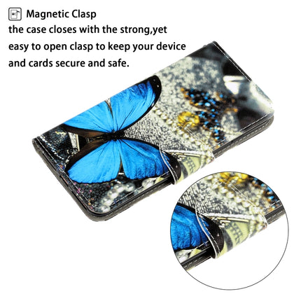 For iPhone X / XS 3D Colored Drawing Horizontal Flip PU Leather Case with Holder & Card Slots & Wallet(A Butterfly)-garmade.com