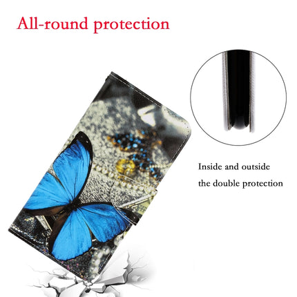 For iPhone X / XS 3D Colored Drawing Horizontal Flip PU Leather Case with Holder & Card Slots & Wallet(A Butterfly)-garmade.com