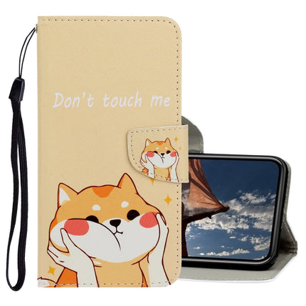 For iPhone XS Max 3D Colored Drawing Horizontal Flip PU Leather Case with Holder & Card Slots & Wallet(Shiba Inu)-garmade.com