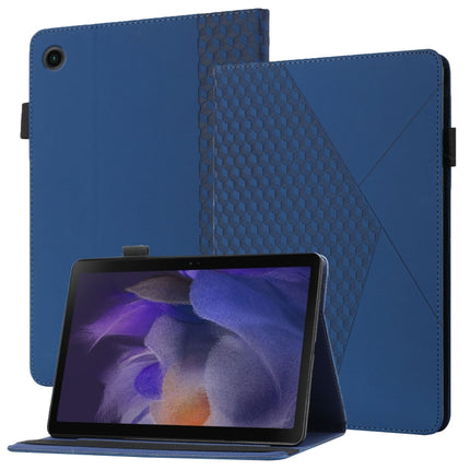 For Samsung Galaxy Tab A8 10.5 2021 X200/X205 Rhombus Skin Feel Horizontal Flip Tablet Leather Case with Card Slots & Holder(Royal Blue)-garmade.com