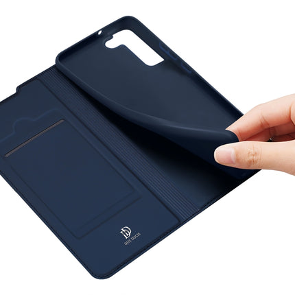 For Samsung Galaxy S22 5G DUX DUCIS Skin Pro Series Horizontal Flip Leather Phone Case with Holder & Card Slots(Blue)-garmade.com