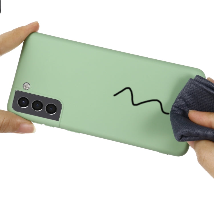 For Samsung Galaxy S22 5G Pure Color Liquid Silicone Shockproof Full Coverage Phone Case(Green)-garmade.com