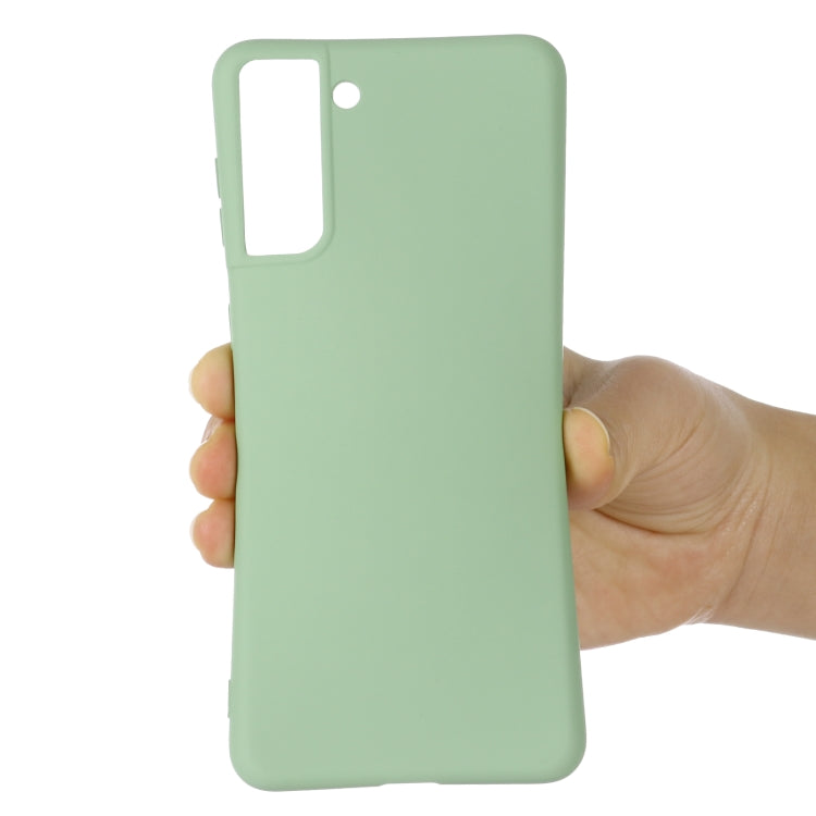 For Samsung Galaxy S22 5G Pure Color Liquid Silicone Shockproof Full Coverage Phone Case(Green)-garmade.com