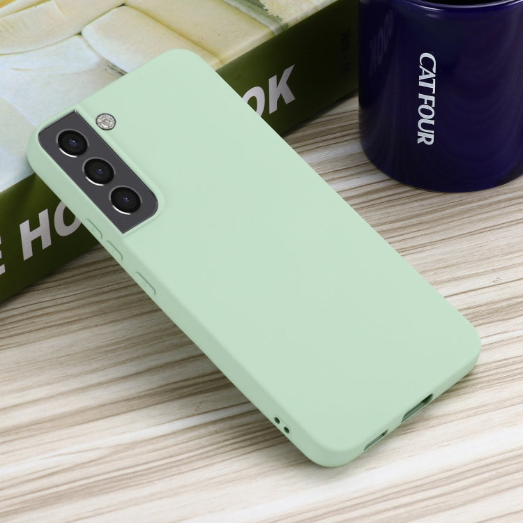 For Samsung Galaxy S22 5G Pure Color Liquid Silicone Shockproof Full Coverage Phone Case(Green)-garmade.com