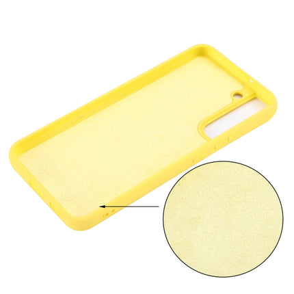 For Samsung Galaxy S22+ 5G Pure Color Liquid Silicone Shockproof Full Coverage Phone Case(Yellow)-garmade.com