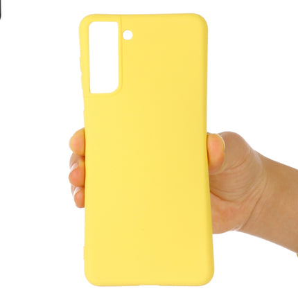 For Samsung Galaxy S22+ 5G Pure Color Liquid Silicone Shockproof Full Coverage Phone Case(Yellow)-garmade.com