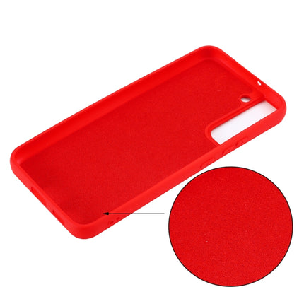 For Samsung Galaxy S22+ 5G Pure Color Liquid Silicone Shockproof Full Coverage Phone Case(Red)-garmade.com