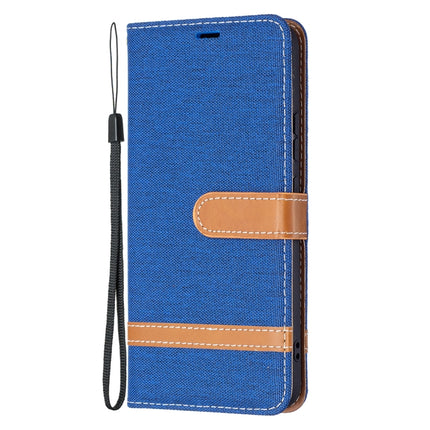 For Samsung Galaxy S22+ 5G Color Matching Denim Texture Leather Case with Holder & Card Slots & Wallet & Lanyard(Royal Blue)-garmade.com
