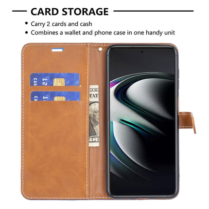 For Samsung Galaxy S22+ 5G Color Matching Denim Texture Leather Case with Holder & Card Slots & Wallet & Lanyard(Royal Blue)-garmade.com