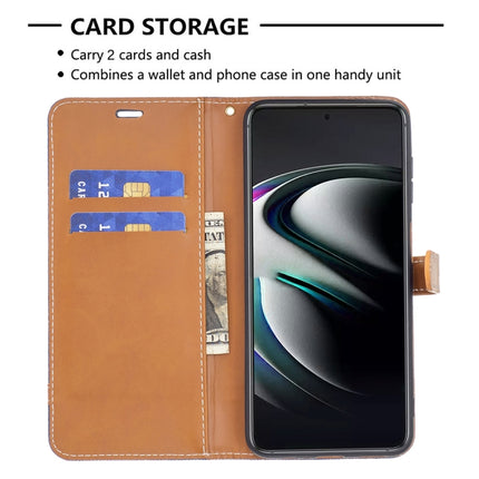 For Samsung Galaxy S22+ 5G Color Matching Denim Texture Leather Case with Holder & Card Slots & Wallet & Lanyard(Dark Blue)-garmade.com