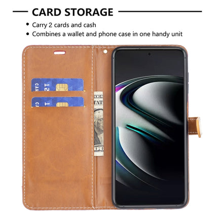 For Samsung Galaxy S22+ 5G Color Matching Denim Texture Leather Case with Holder & Card Slots & Wallet & Lanyard(Red)-garmade.com