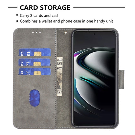 For Samsung Galaxy S22+ 5G Matching Color Crocodile Texture Leather Phone Case with Holder & Card Slots & Wallet(Grey)-garmade.com