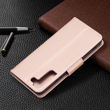 For Samsung Galaxy S22+ 5G Embossing Two Butterflies Pattern Leather Phone Case with Holder & Card Slot & Wallet & Lanyard(Rose Gold)-garmade.com