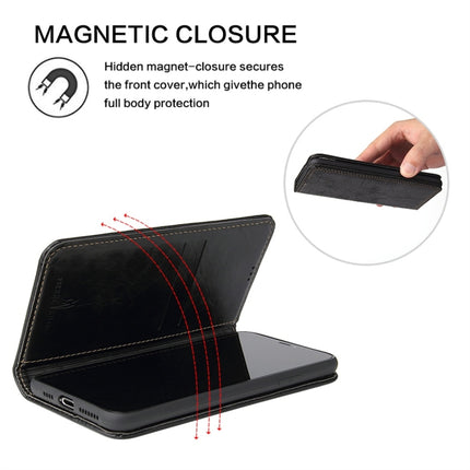 For iPhone 11 Pro Retro Tree Bark Texture PU Magnetic Horizontal Flip Leather Case with Holder & Card Slots & Wallet(Black)-garmade.com