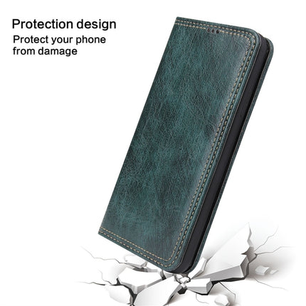 For iPhone 11 Pro Retro Tree Bark Texture PU Magnetic Horizontal Flip Leather Case with Holder & Card Slots & Wallet(Green)-garmade.com