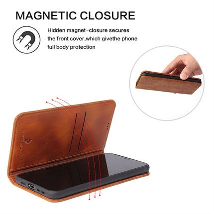 For iPhone 11 Pro Retro Tree Bark Texture PU Magnetic Horizontal Flip Leather Case with Holder & Card Slots & Wallet(Khaki)-garmade.com