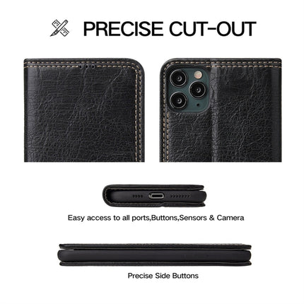 For iPhone 11 Retro Tree Bark Texture PU Magnetic Horizontal Flip Leather Case with Holder & Card Slots & Wallet(Black)-garmade.com