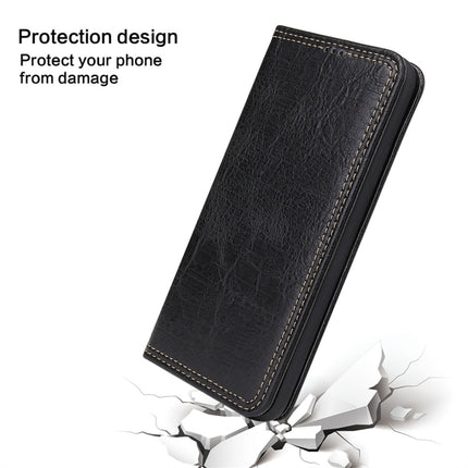 For iPhone 11 Retro Tree Bark Texture PU Magnetic Horizontal Flip Leather Case with Holder & Card Slots & Wallet(Black)-garmade.com