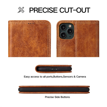 For iPhone 11 Retro Tree Bark Texture PU Magnetic Horizontal Flip Leather Case with Holder & Card Slots & Wallet(Khaki)-garmade.com