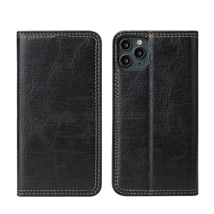 For iPhone 11 Pro Max Retro Tree Bark Texture PU Magnetic Horizontal Flip Leather Case with Holder & Card Slots & Wallet(Black)-garmade.com