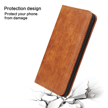 For iPhone 11 Pro Max Retro Tree Bark Texture PU Magnetic Horizontal Flip Leather Case with Holder & Card Slots & Wallet(Khaki)-garmade.com