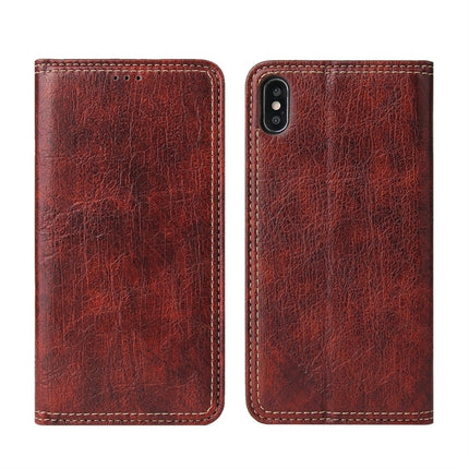 For iPhone XR Retro Tree Bark Texture PU Magnetic Horizontal Flip Leather Case with Holder & Card Slots & Wallet(Brown)-garmade.com