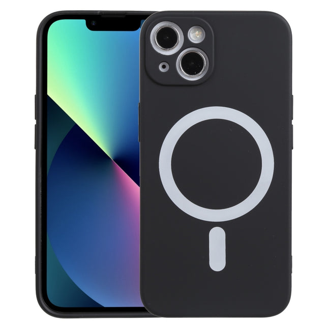 Liquid Silicone Shockproof Magsafe Case For iPhone 13 mini(Black)-garmade.com