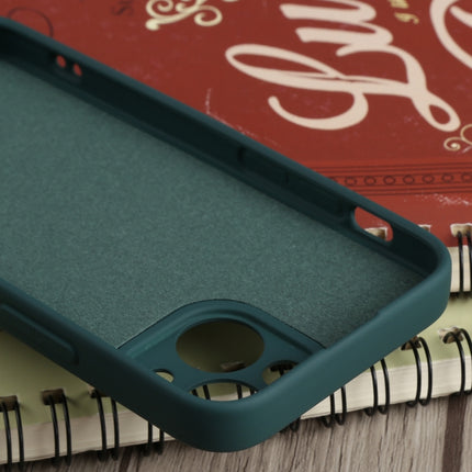 Liquid Silicone Shockproof Magsafe Case For iPhone 13 mini(Deep Green)-garmade.com