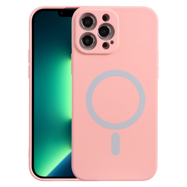Liquid Silicone Shockproof Magsafe Case For iPhone 13 Pro(Pink)-garmade.com