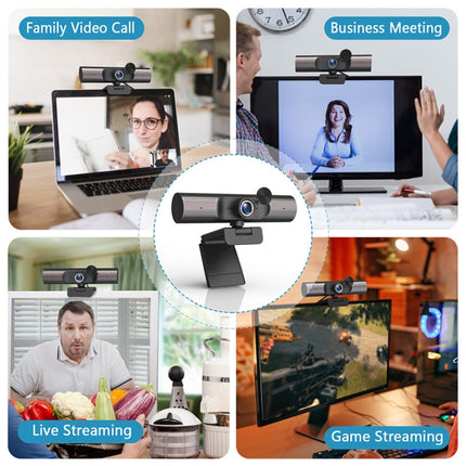 HY33 1080P HD USB Computer Webcam, Type:without Speaker(Black)-garmade.com