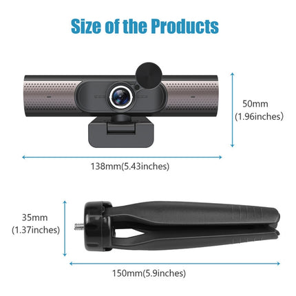 HY33 1080P HD USB Computer Webcam, Type:without Speaker(Black)-garmade.com