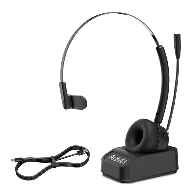 Anivia A8 Bluetooth Telephone Headset with Noise-cancelling Microphone(Black)-garmade.com