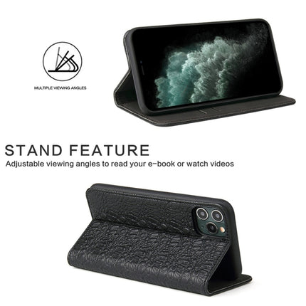 For iPhone 11 Pro Crocodile Texture PC + TPU Horizontal Flip Leather Case with Holder & Card Slots & Wallet(Black)-garmade.com