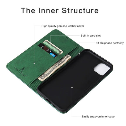 For iPhone 11 Crocodile Texture PC + TPU Horizontal Flip Leather Case with Holder & Card Slots & Wallet(Green)-garmade.com
