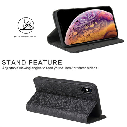 For iPhone X / XS Crocodile Texture PC + TPU Horizontal Flip Leather Case with Holder & Card Slots & Wallet(Black)-garmade.com