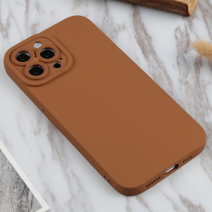 TPU Oil-sprayed Soft Phone Case For iPhone 13 Pro(Brown)-garmade.com