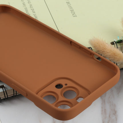 TPU Oil-sprayed Soft Phone Case For iPhone 13 Pro(Brown)-garmade.com