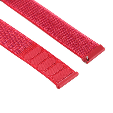 For Fitbit Versa / Versa 2 Nylon Watchband with Hook and Loop Fastener(Red)-garmade.com