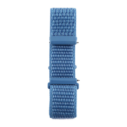 For Fitbit Versa / Versa 2 Nylon Watchband with Hook and Loop Fastener(Blue)-garmade.com