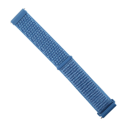 For Fitbit Versa / Versa 2 Nylon Watchband with Hook and Loop Fastener(Blue)-garmade.com
