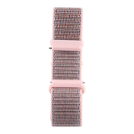 For Fitbit Versa / Versa 2 Nylon Watchband with Hook and Loop Fastener(Pink)-garmade.com