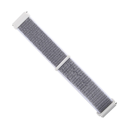 For Fitbit Versa / Versa 2 Nylon Watchband with Hook and Loop Fastener(Grey)-garmade.com