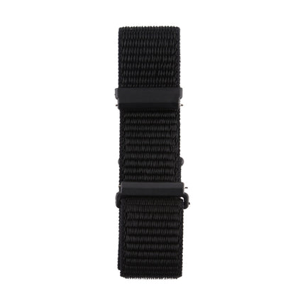 For Fitbit Versa / Versa 2 Nylon Watchband with Hook and Loop Fastener(Black)-garmade.com