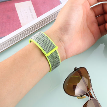 For Fitbit Versa / Versa 2 Nylon Watchband with Hook and Loop Fastener(Yellow Black)-garmade.com